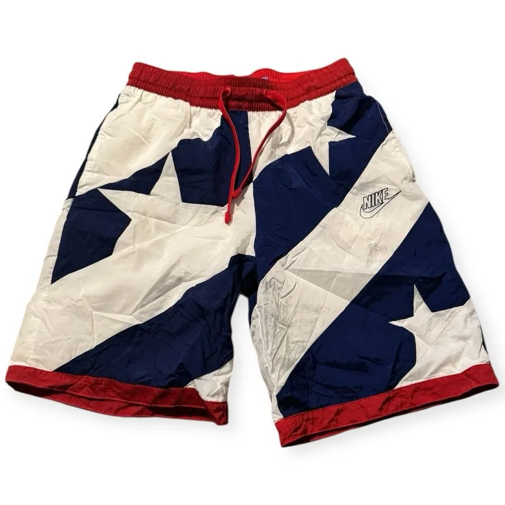 Nike Dri-Fit Throwback Men's Size M Basketball Athletic Shorts American Flag Y2K